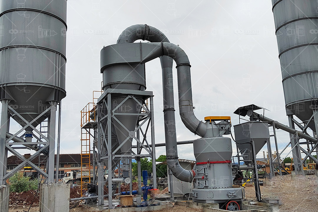 Diagram showing the internal working principle of the MTW European Trapezium Mill